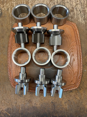 Stainless Steel Wing Guided Valves and seats for a 3364 GASO and 3211 GASO Small Suction valve assy. Valve members side view crows foot 