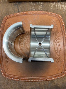 3364 GASO 3"Connecting rod bearing for a 3" crankshaft journal. Show one half cross section and other center section. Made in USA