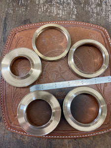 3364 GASO Bronze Lantern rings Grease rings, cylinder brass. 1 1/2, 1 3/4, 2, 2 1/4, 2 3/4. Bronze rings. Looking down on them. 