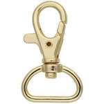 Small Lanyard Snap - Brass Plate - 5 Pack